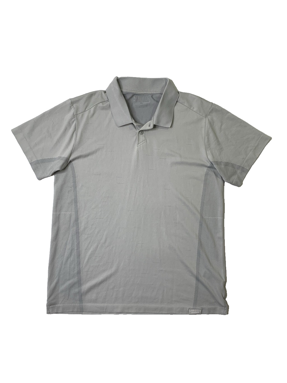 Legends Polo Shirt Mens XL Grey Nylon Blend Quick Dry Breathable Performance